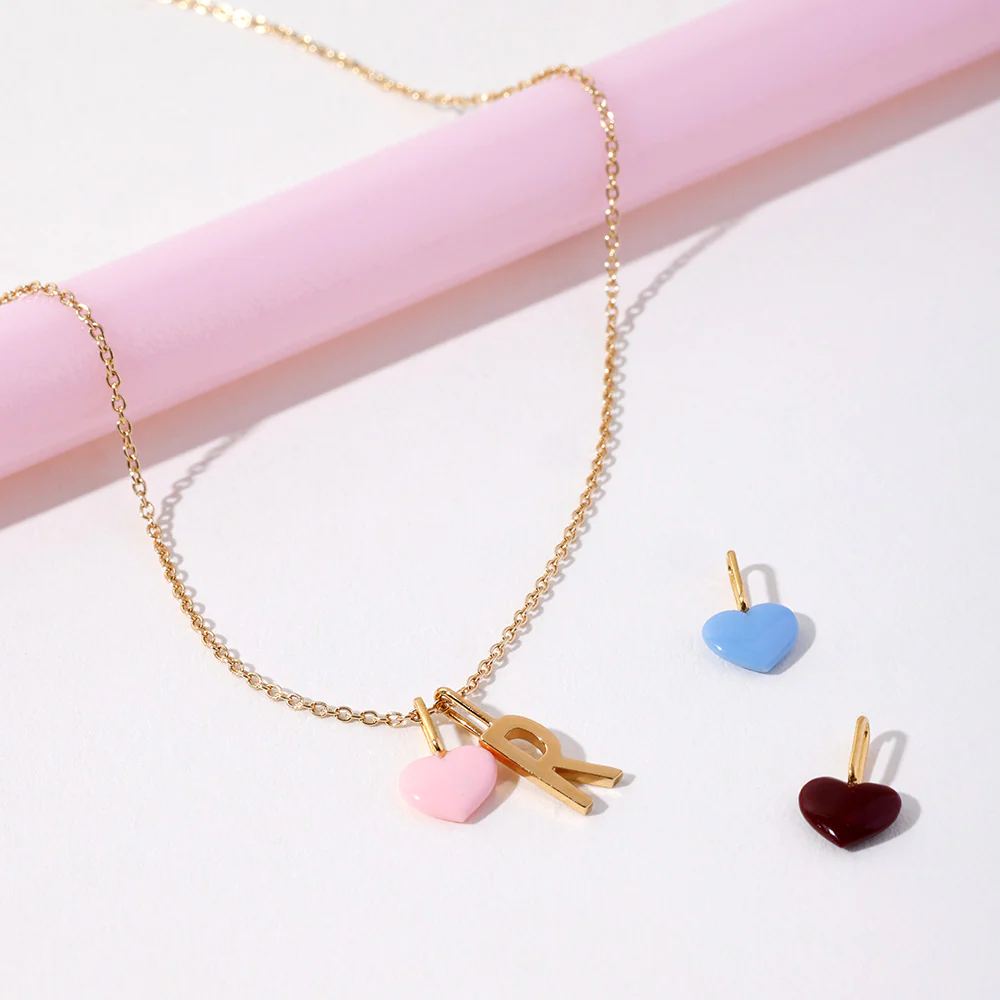 Close to my Heart. Enamel charm, vergoldet - Image 12