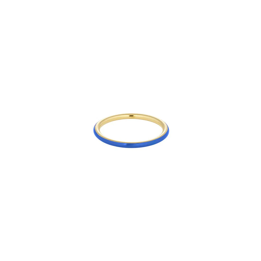 Klassischer Stack Ring Blau - Image 5