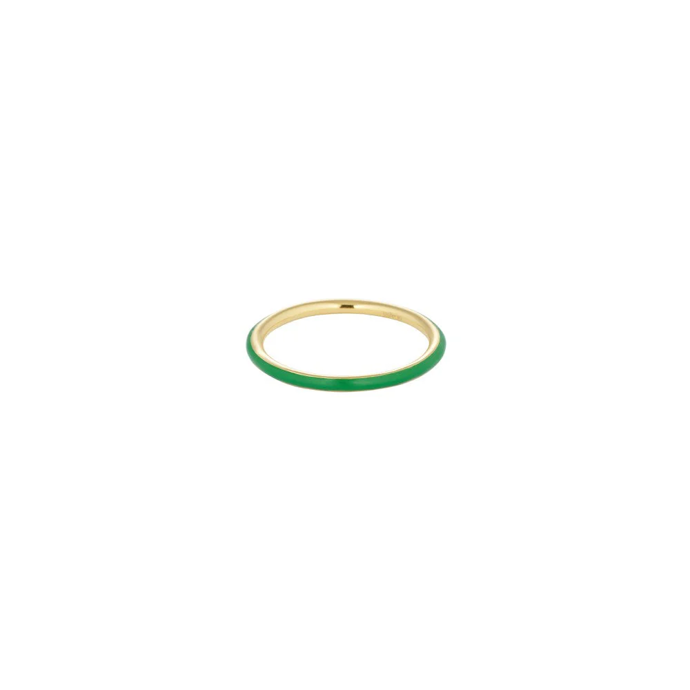 Klassischer Stack Ring Grün