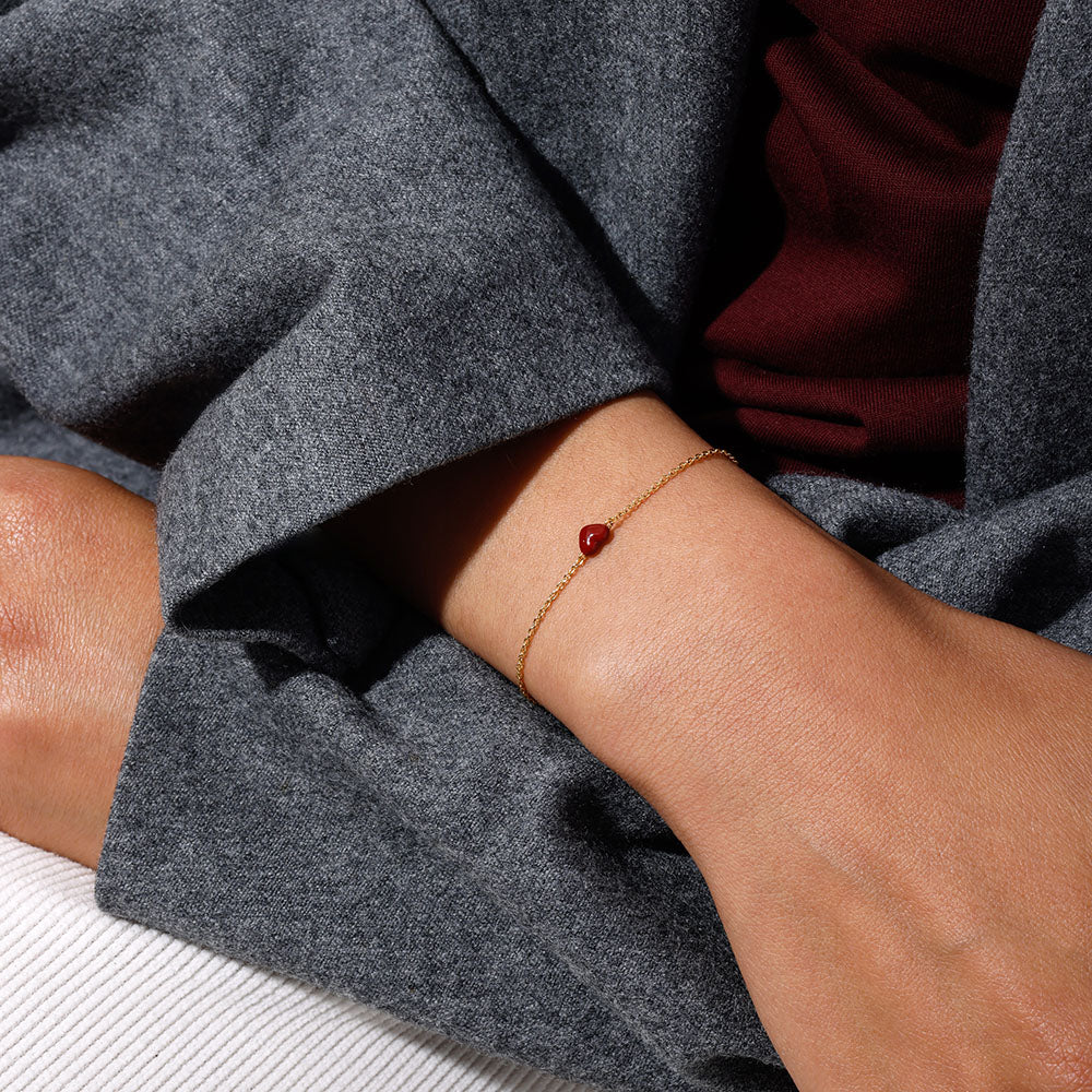 Little Big Love Armband Burgundy - vergoldet - Image 2