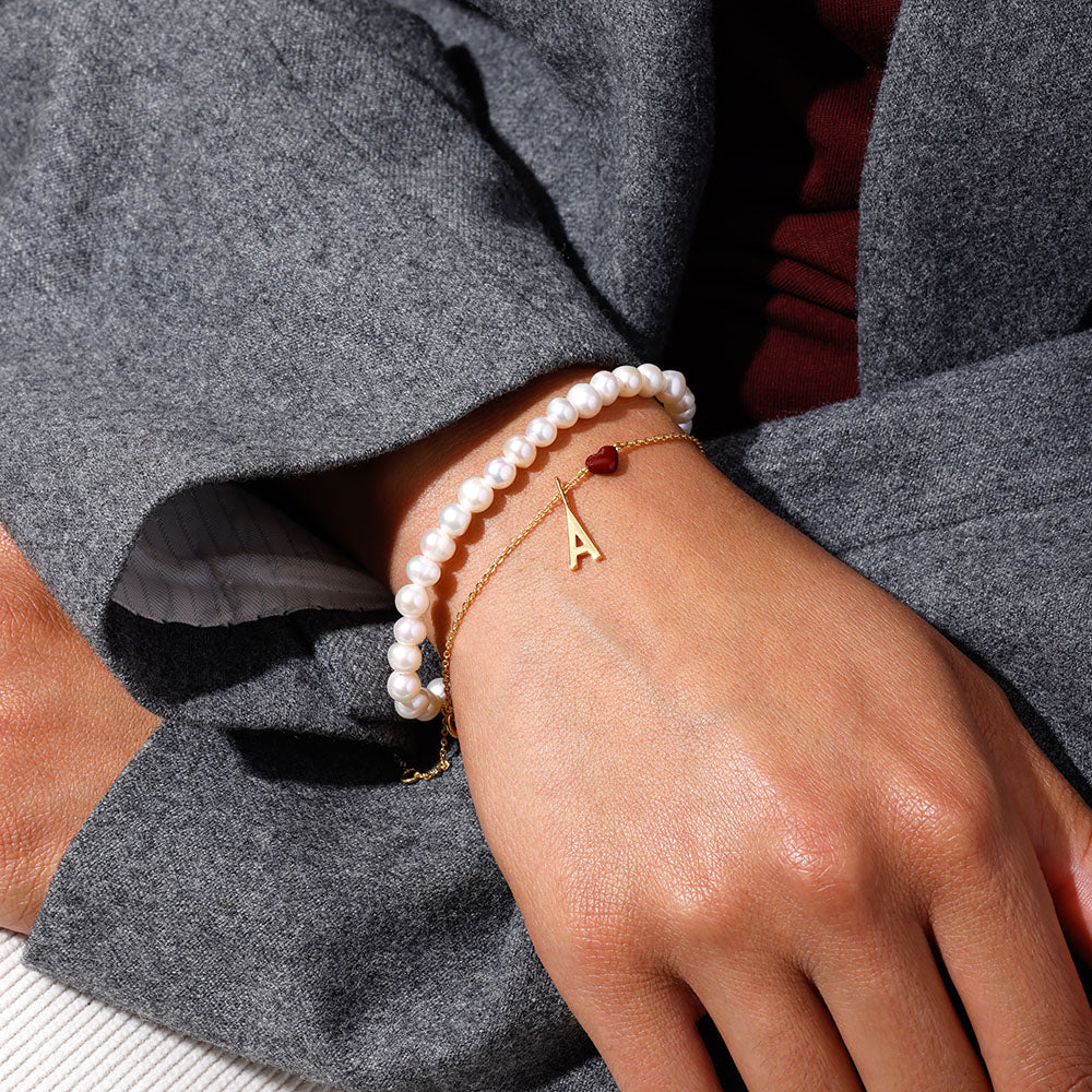 Little Big Love Armband Burgundy - vergoldet - Image 3