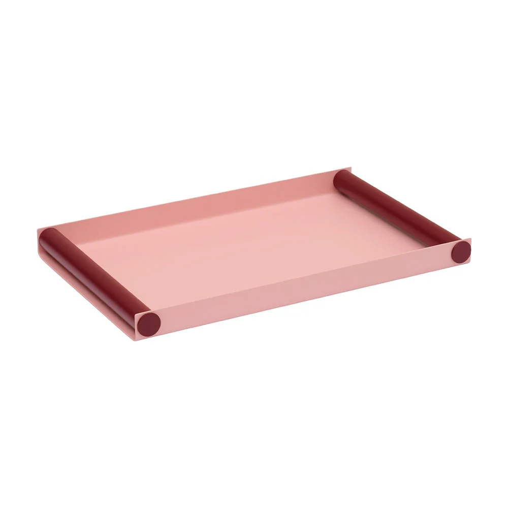 Ray Tray Serviertablett – Groß, Rosa/Burgund