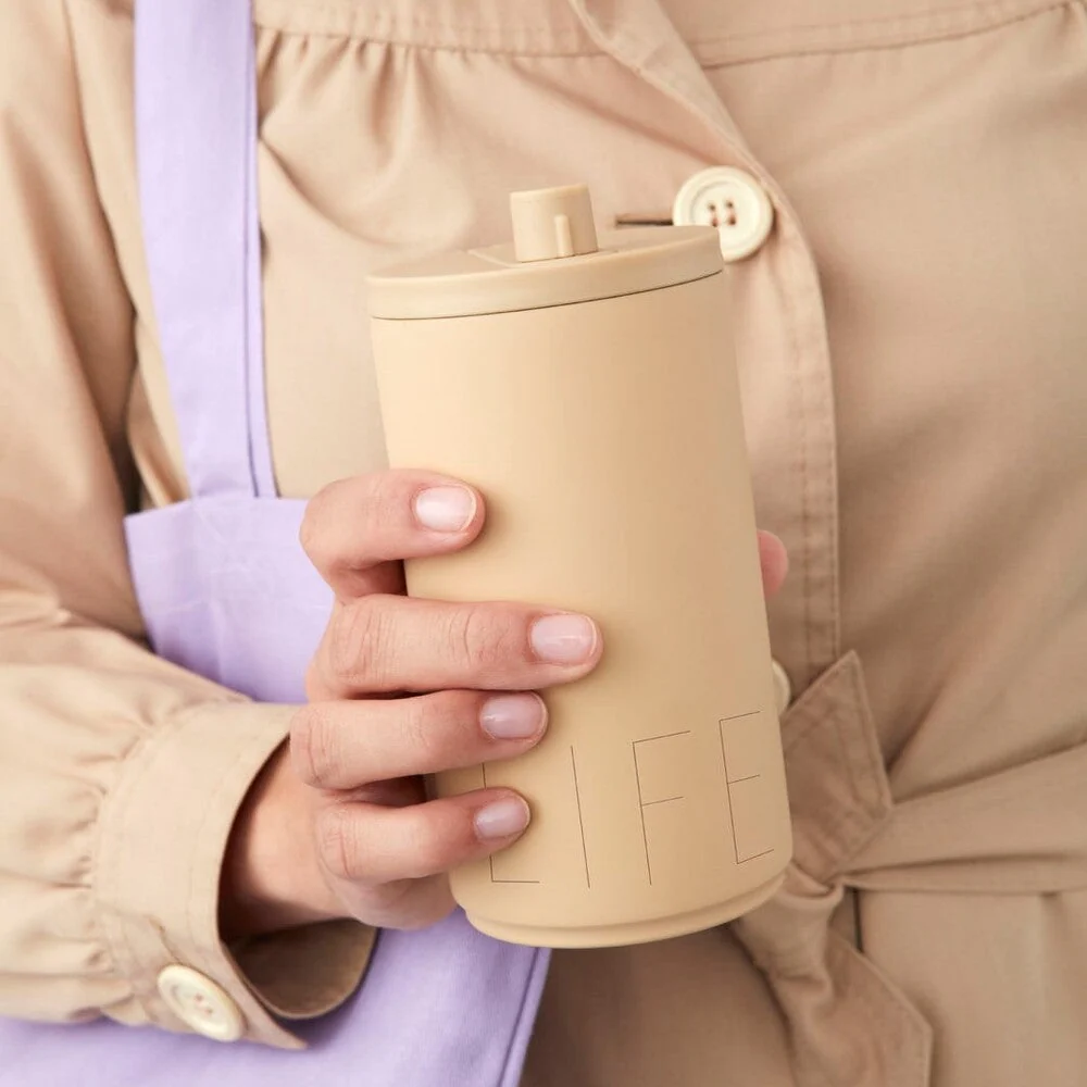 Reisebecher 350ml – Beige, Life - Image 4