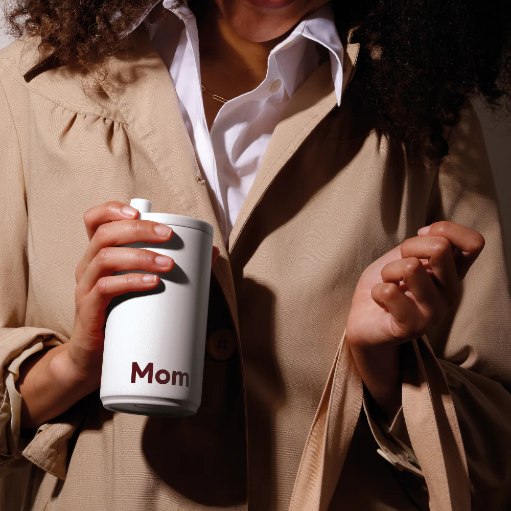 Reisebecher 350ml – Pale Beige, Mom - Image 2