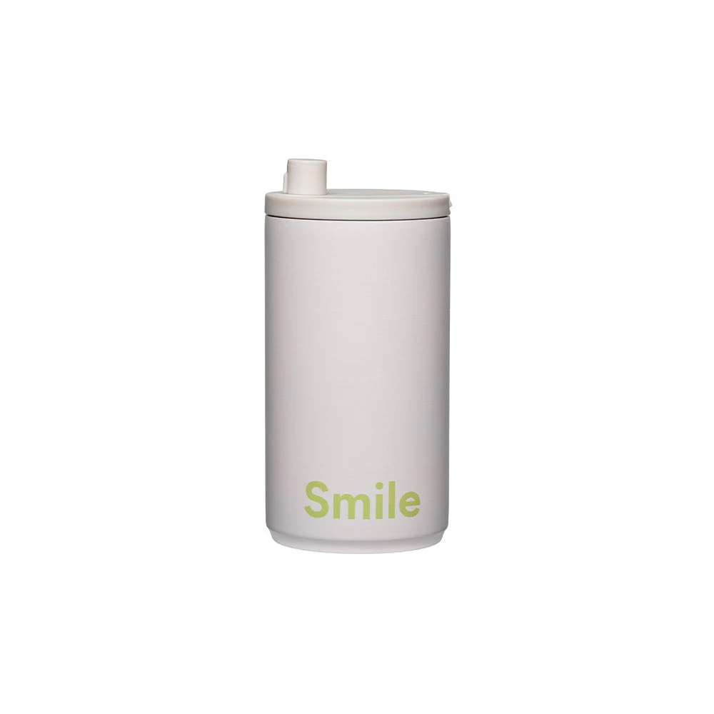 Reisebecher 350ml – Pale Beige, Smile