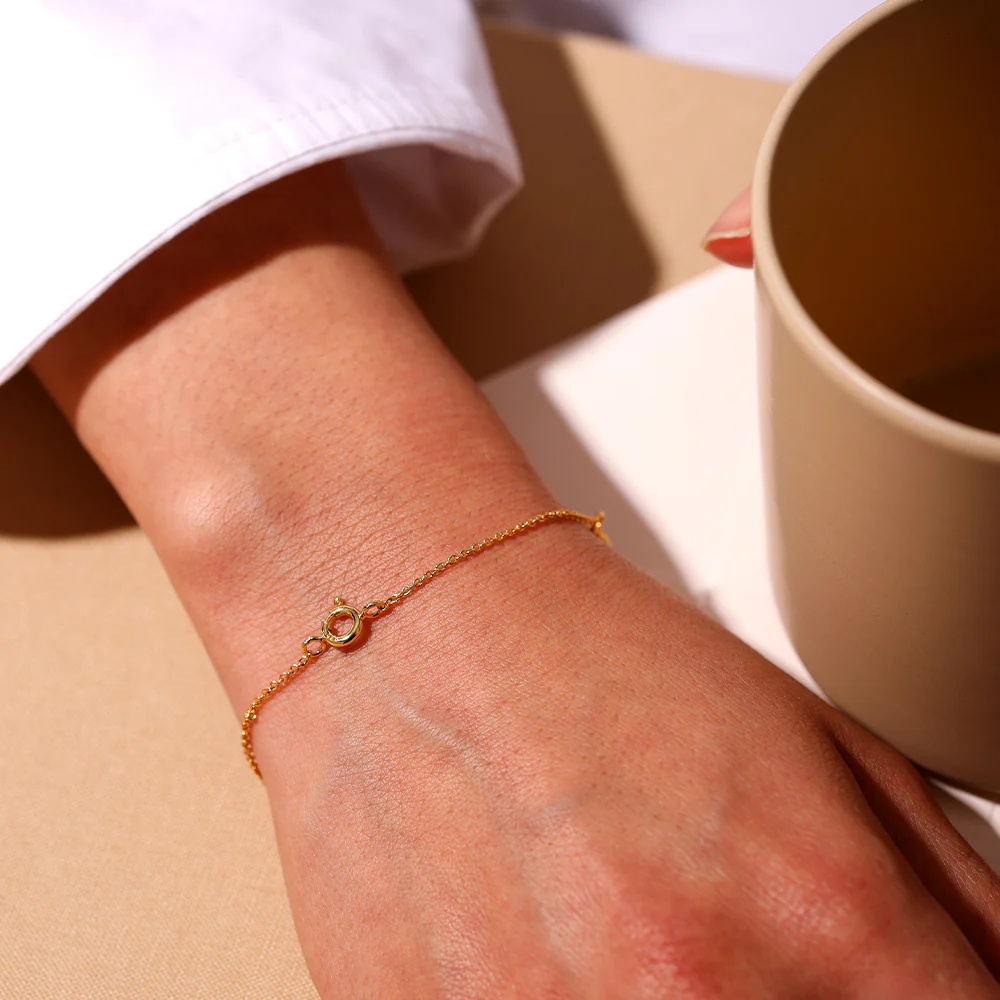 Ruth Anchor charm lock Armband, vergoldet - Image 4