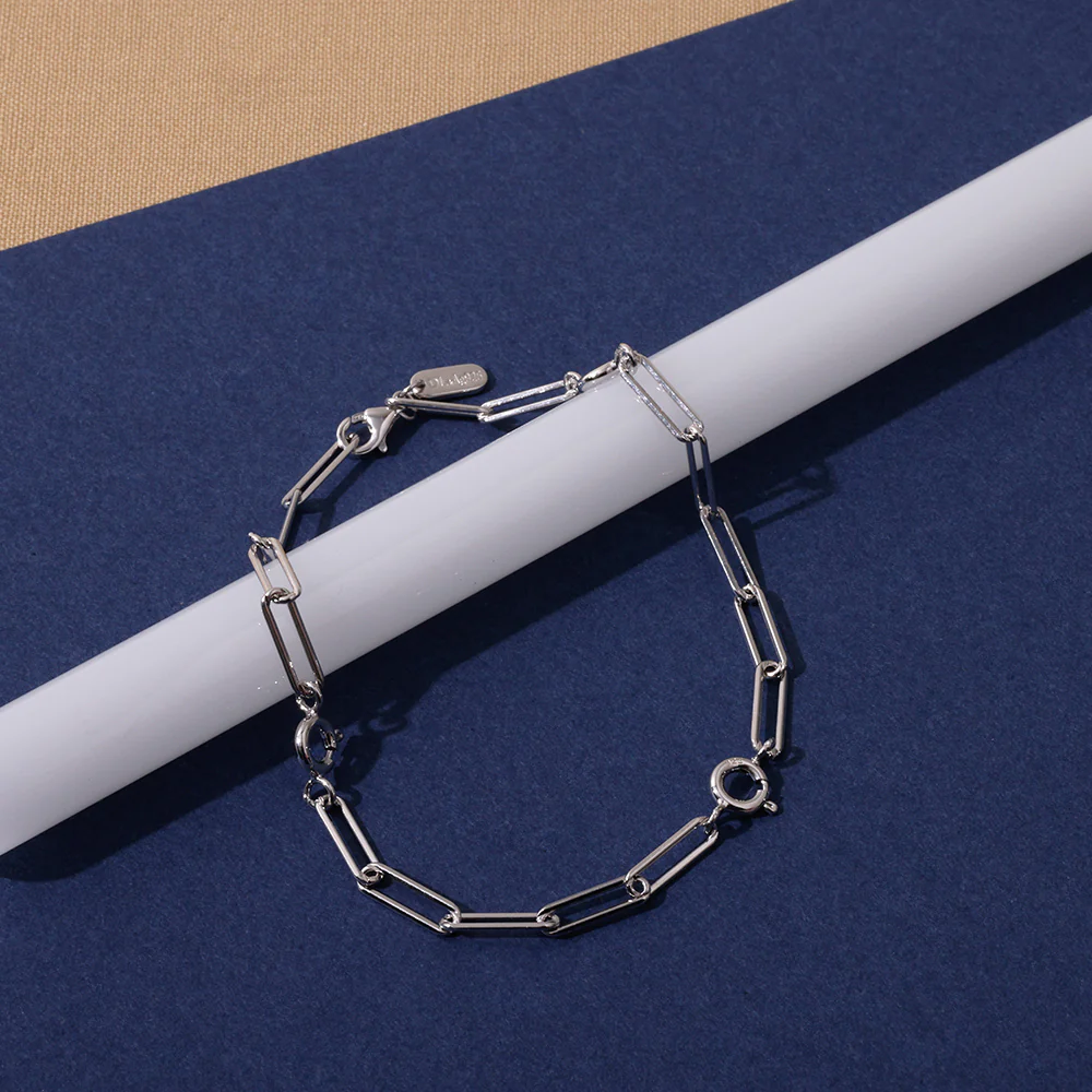 Ruth large chunky charm lock Armband, Silber - Image 5