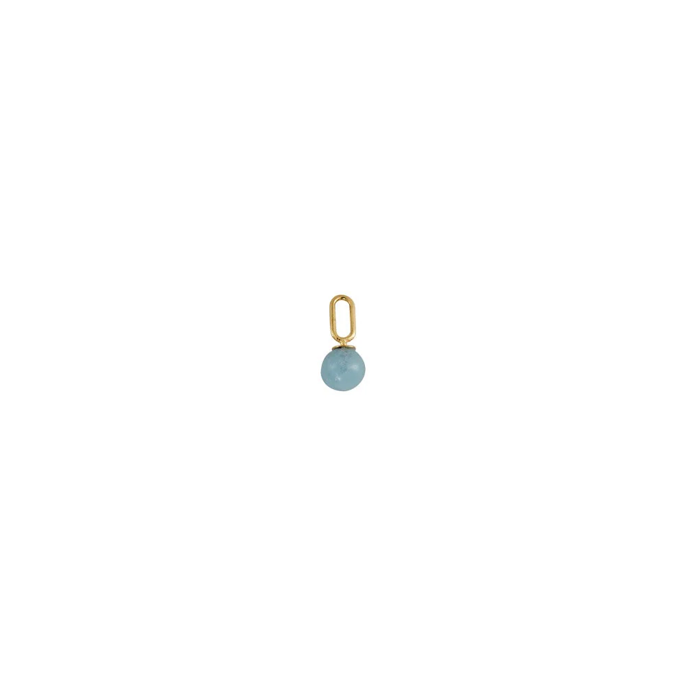 Steintropfen-Anhänger 5mm (18k Vergoldet)