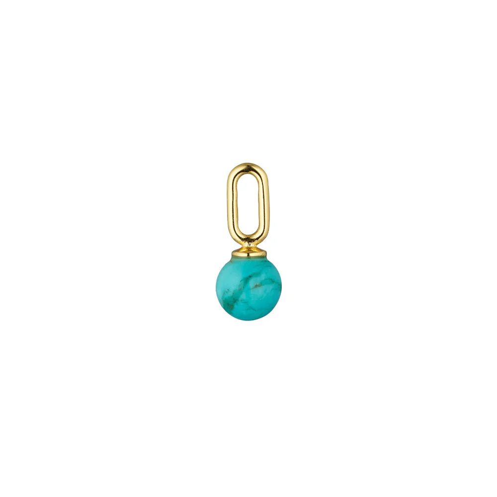 Steintropfen-Anhänger 5mm (18k Vergoldet)