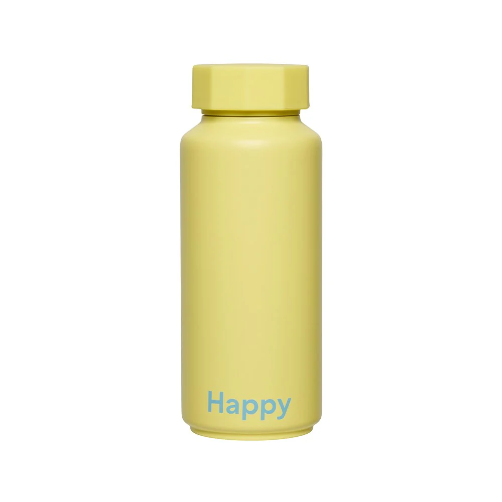 Thermoflasche – Gelb, Happy