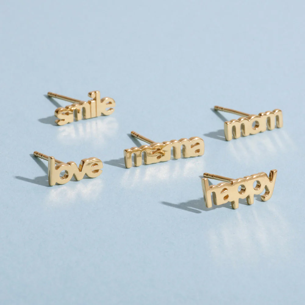 Vocabulary Ohrstecker - vergoldet (1 pcs) - Image 4